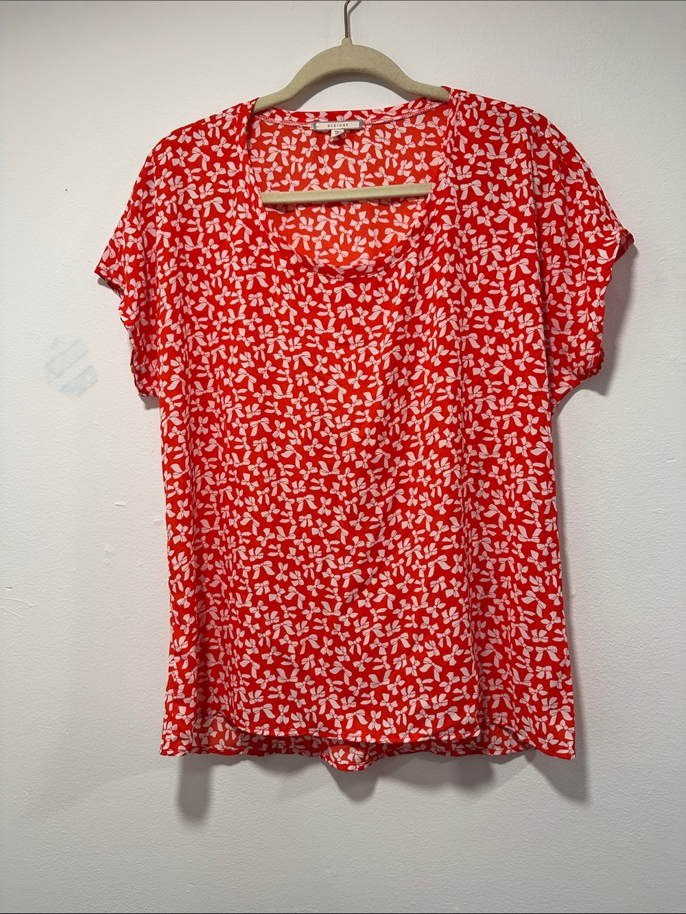Pleione Red Short Sleeve Top 094